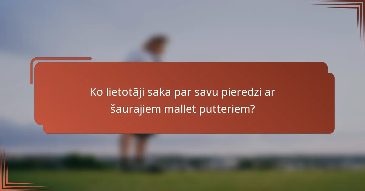 Ko lietotāji saka par savu pieredzi ar šaurajiem mallet putteriem?